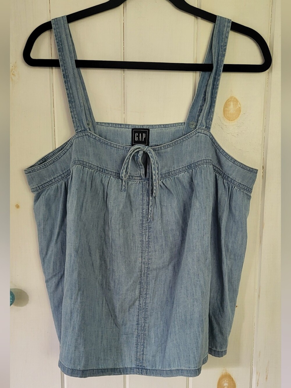 The Gap Chambray Babydoll Adjustable Strap Tank